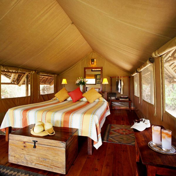 Tortilis Camp Amboseli has 16 spacious tented rooms. © Elewana Collection