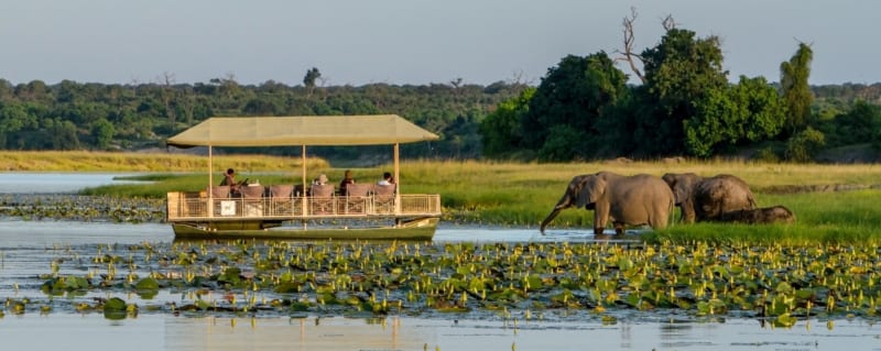 Boating excursions are available from Chobe Savanna Lodge. © Desert & Delta Safaris
